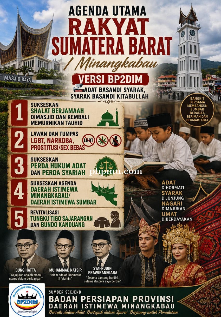 5 AGENDA UTAMA RAKYAT SUMBAR